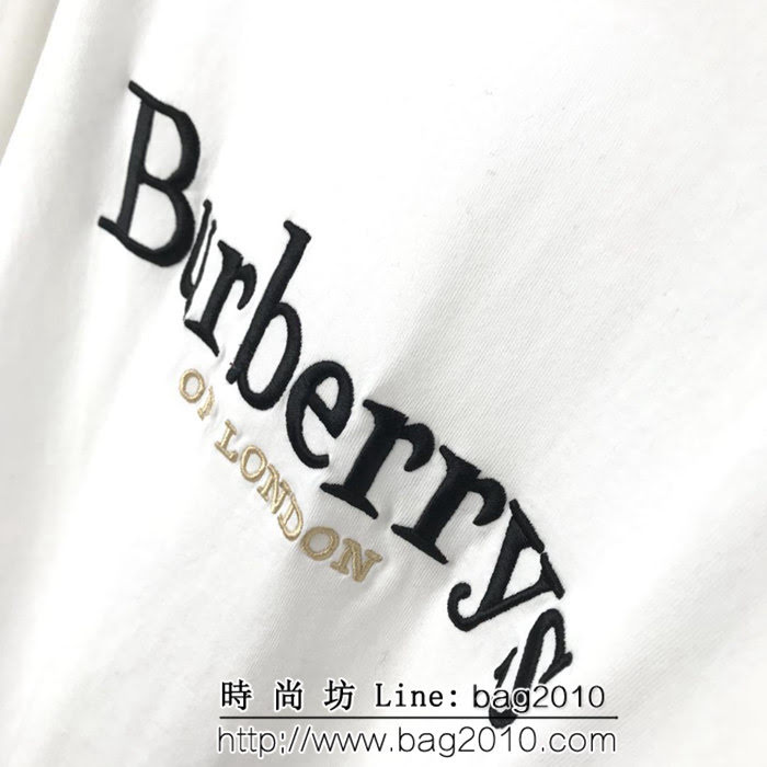 BURBERRY巴寶莉 19ss新款 Bbr字母刺繡 純棉汗布短袖 男女同款 ydi1449